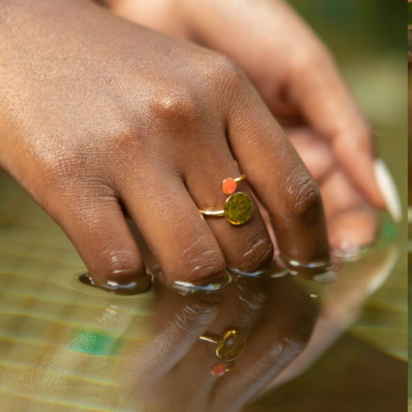 Bague Jungle corail – Image 3