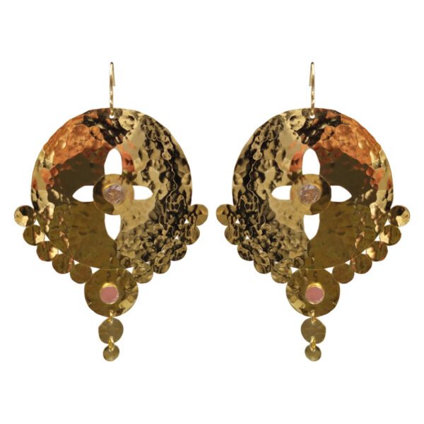 Boucles d'oreilles sages rondes sable rose