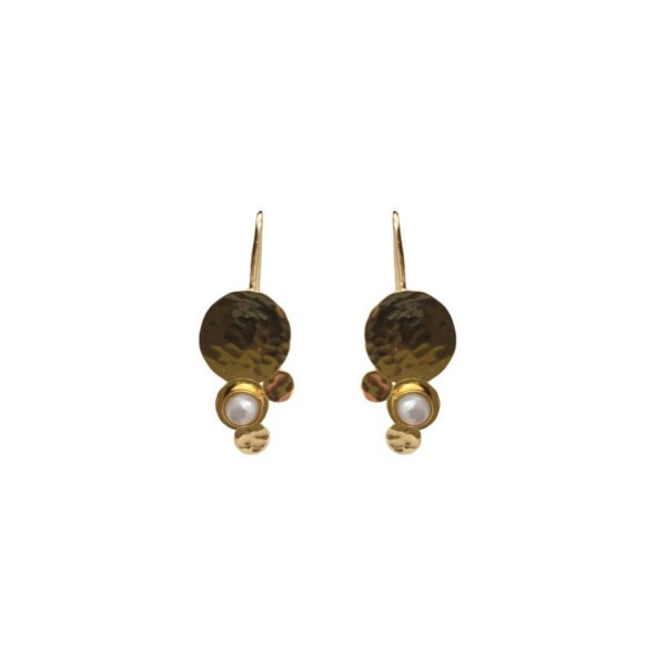 Boucles d'oreilles Puces Bulles Nacre blanche