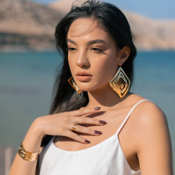 Boucles d'oreilles psychadéliques Bizerte – Image 2
