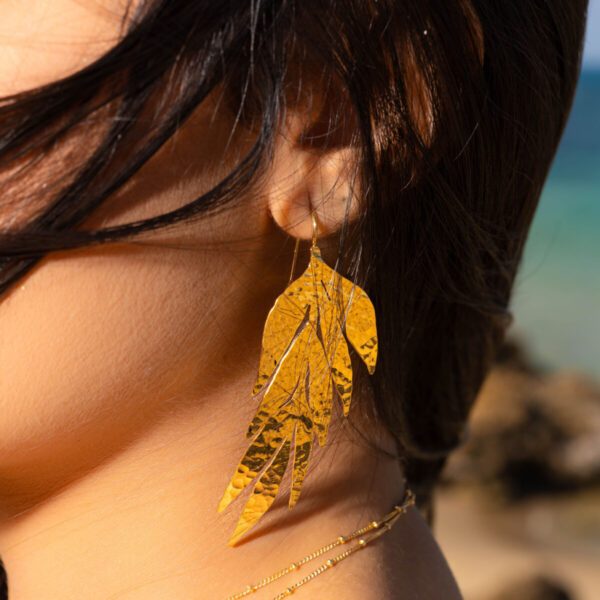 Boucles d'oreilles feuillage Kelibia – Image 4
