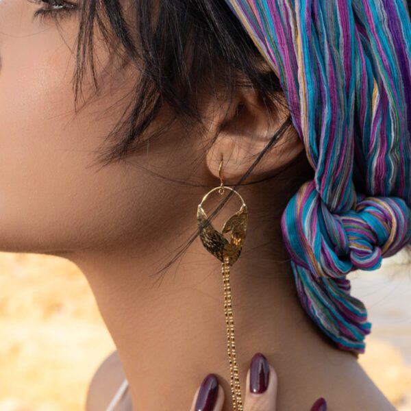 boucles d'oreilles végétales Sienne – Image 4