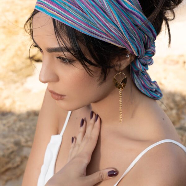 boucles d'oreilles végétales Sienne – Image 3