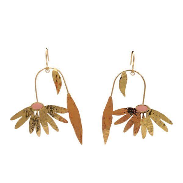 Boucles d'oreilles florales rose Cala Martina