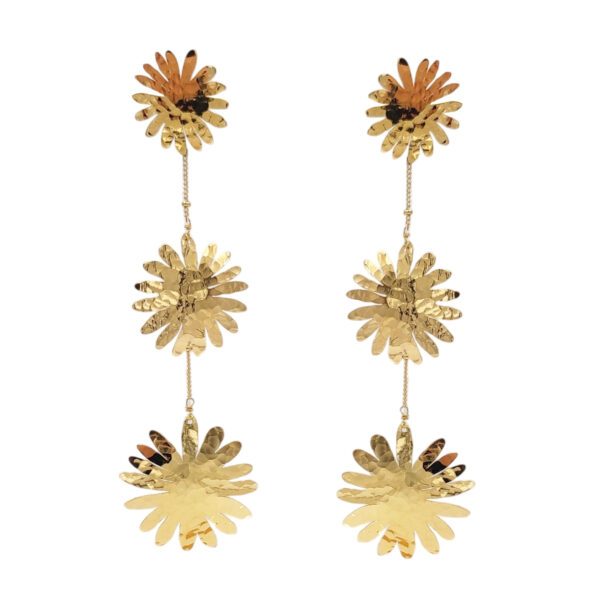 Longues boucles d'oreilles florales Cala Martina