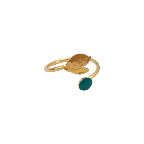 Bague réglable vert émeraude Florence