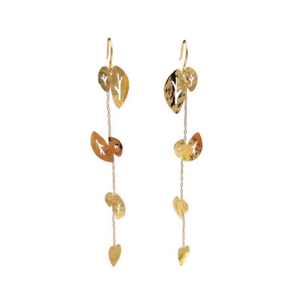 Boucles d'oreilles fin feuillage La Cacciarella