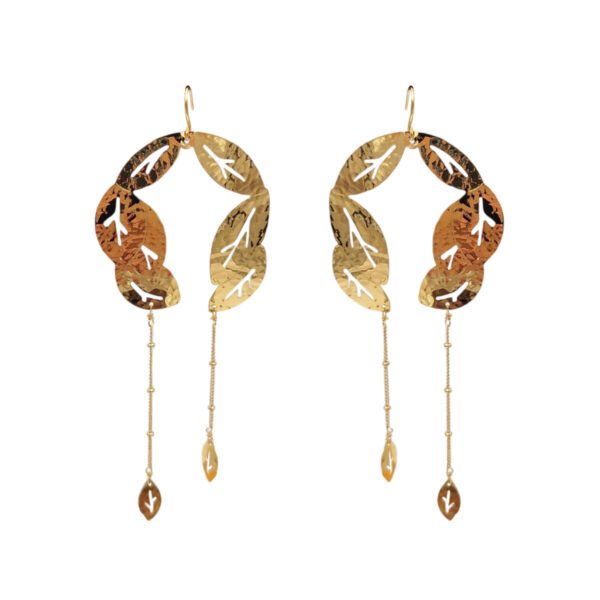 Boucles d'oreilles couronne végétale La Cacciarella