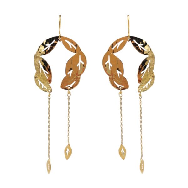 Boucles d'oreilles petites couronne végétale La Cacciarella