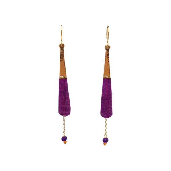 boucles d'oreilles petite Bohemian Sienne