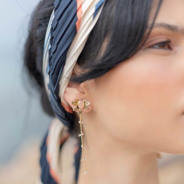 Boucles d'oreilles Maddalena petites fleurs – Image 4