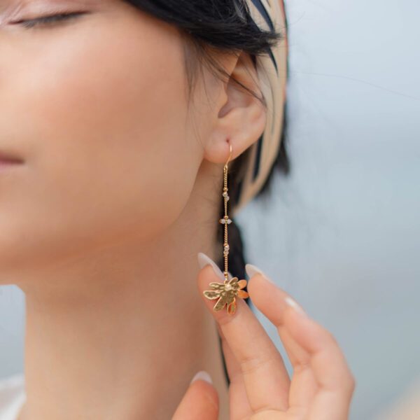 Boucles d'oreilles Maddalena petites fleurs – Image 5