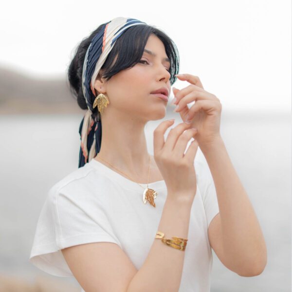 Boucles d'oreilles feuillage Maddalena – Image 2
