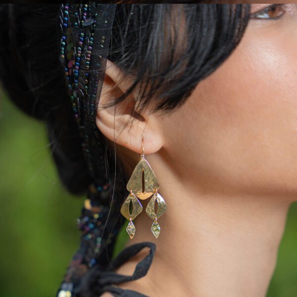 Boucles d'oreilles organique La Pelosa terracotta – Image 2