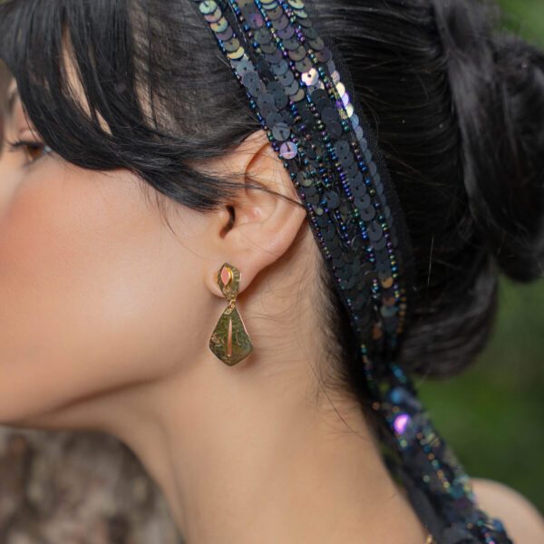 Boucles d'oreilles organique La Pelosa terracotta – Image 2