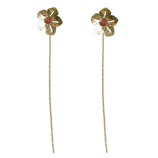 Boucles d'oreilles fleurs délicates La Pelosa sable