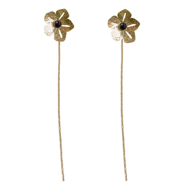 Boucles d'oreilles fleurs délicates La Pelosa noires