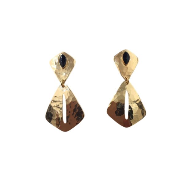 Boucles d'oreilles organique La Pelosa noires